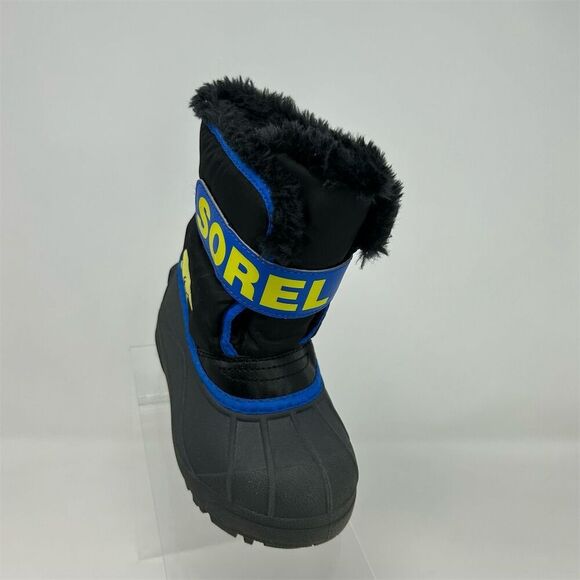 Sorel Kids Snow Commander Boots Black, Gray Blue Size 10 Toddler Waterproof - Picture 2 of 12